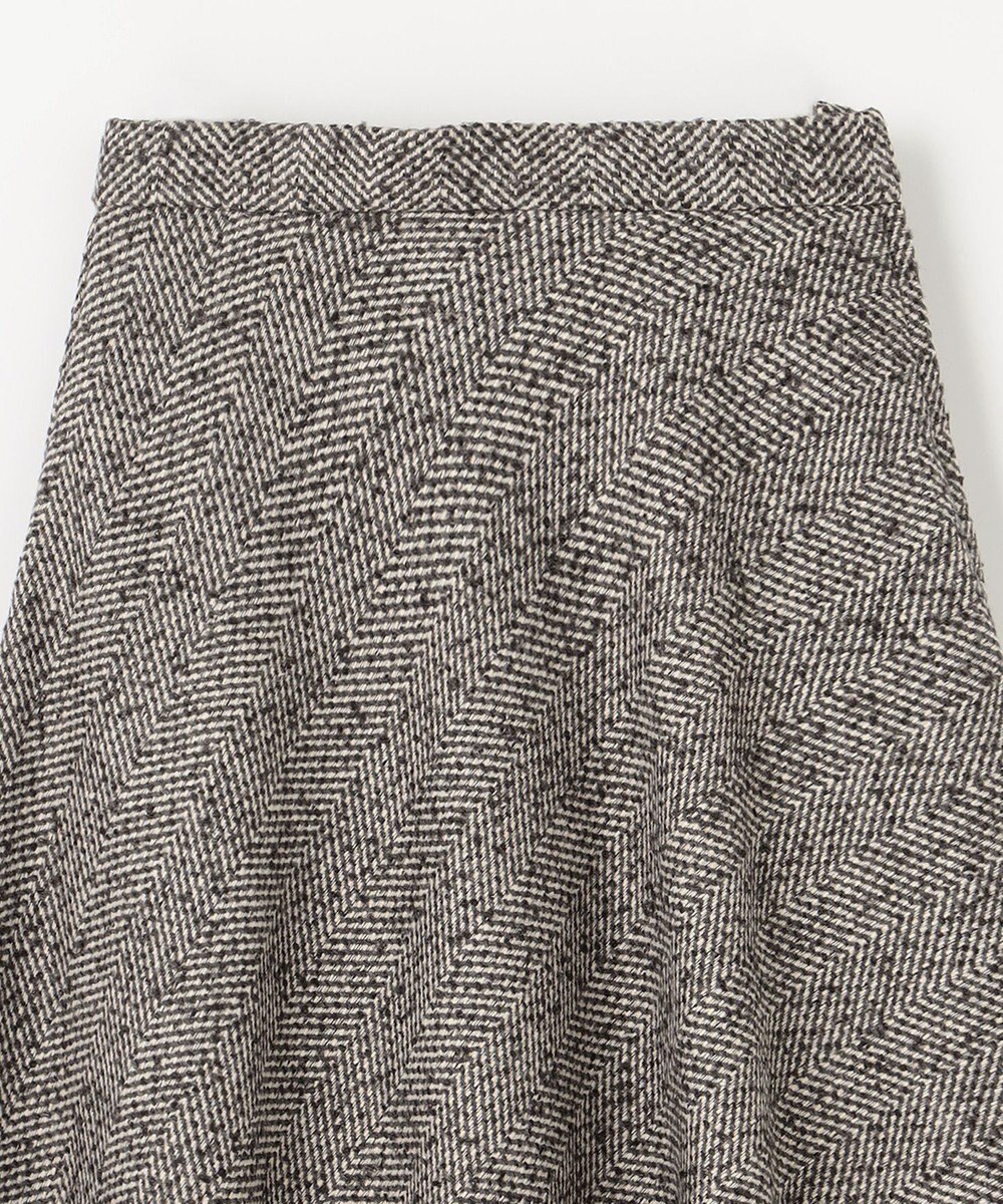ANY 【ウエストゴム】ループツイードヘリンボーンフレアスカート 