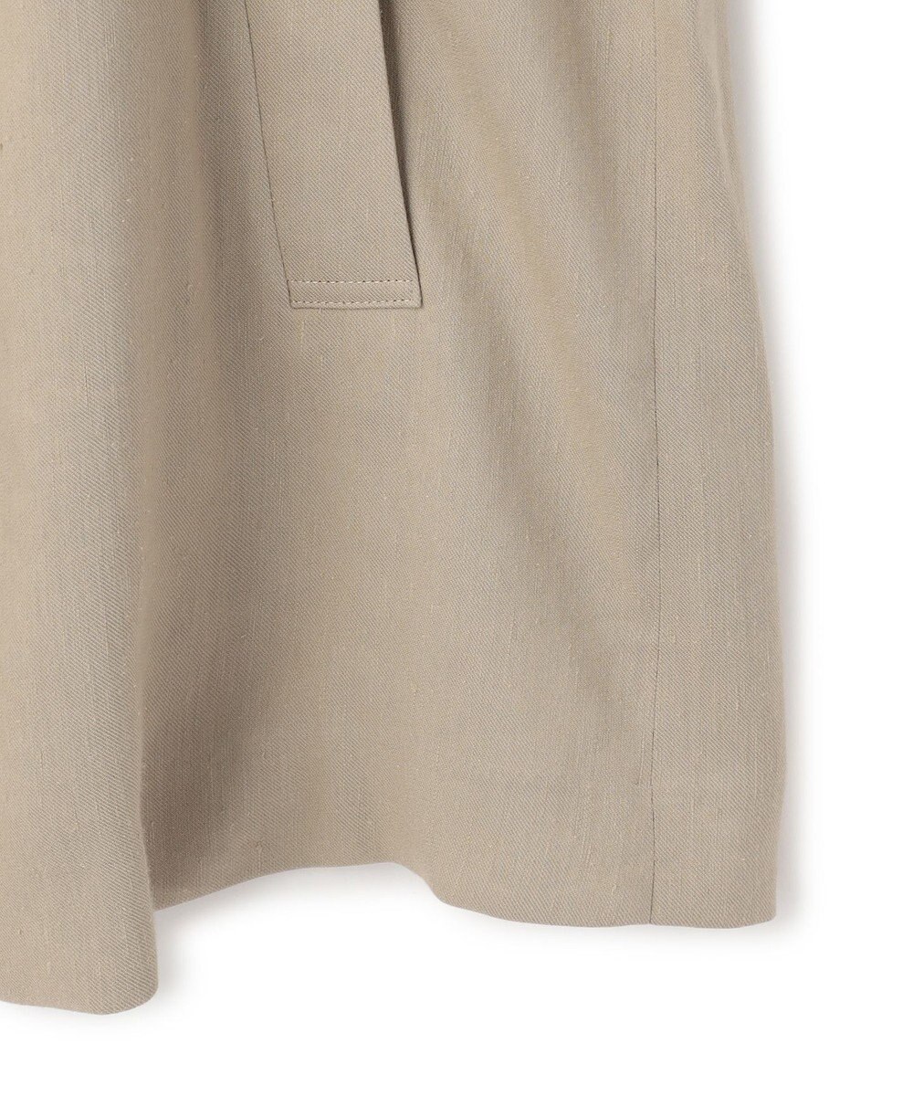 BEIGE， MICA /  リネンブレンドベルト付きジレ 