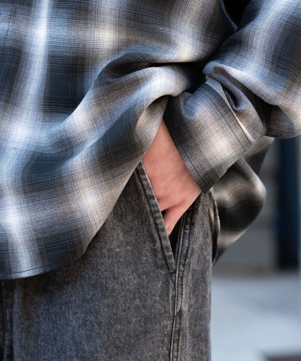 WEGO 【ユニセックス着用ITEM/ウエストゴム】ユルフィットデニムイージーパンツ 