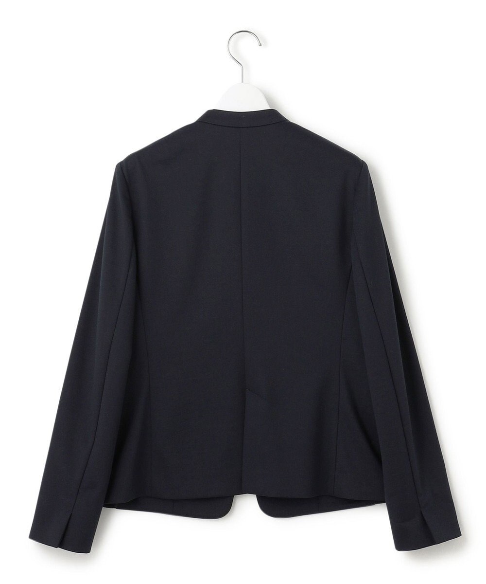 23区 【セットアップ対応/洗える】トリアセジャージー ノーカラージャケット 