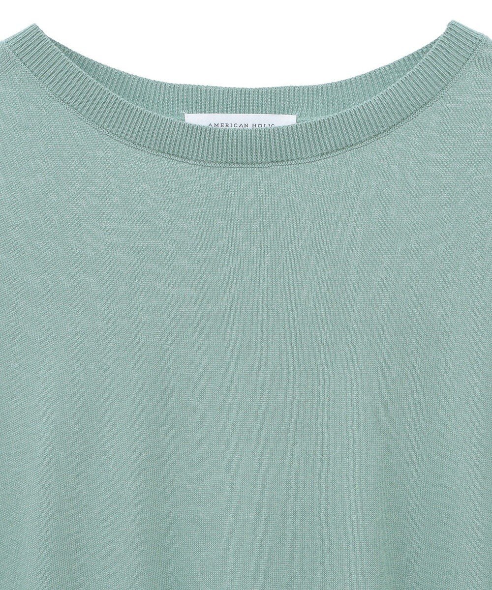 AMERICAN HOLIC 接触冷感サイドスリットニットプルオーバー 