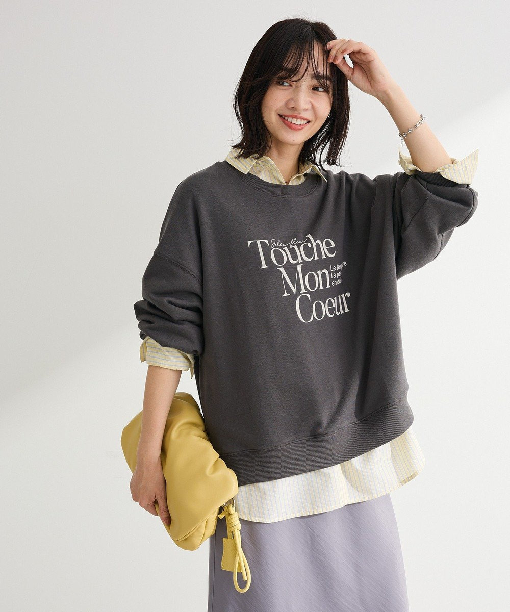 Green Parks オーバーサイズロゴ裏毛プルオーバー 