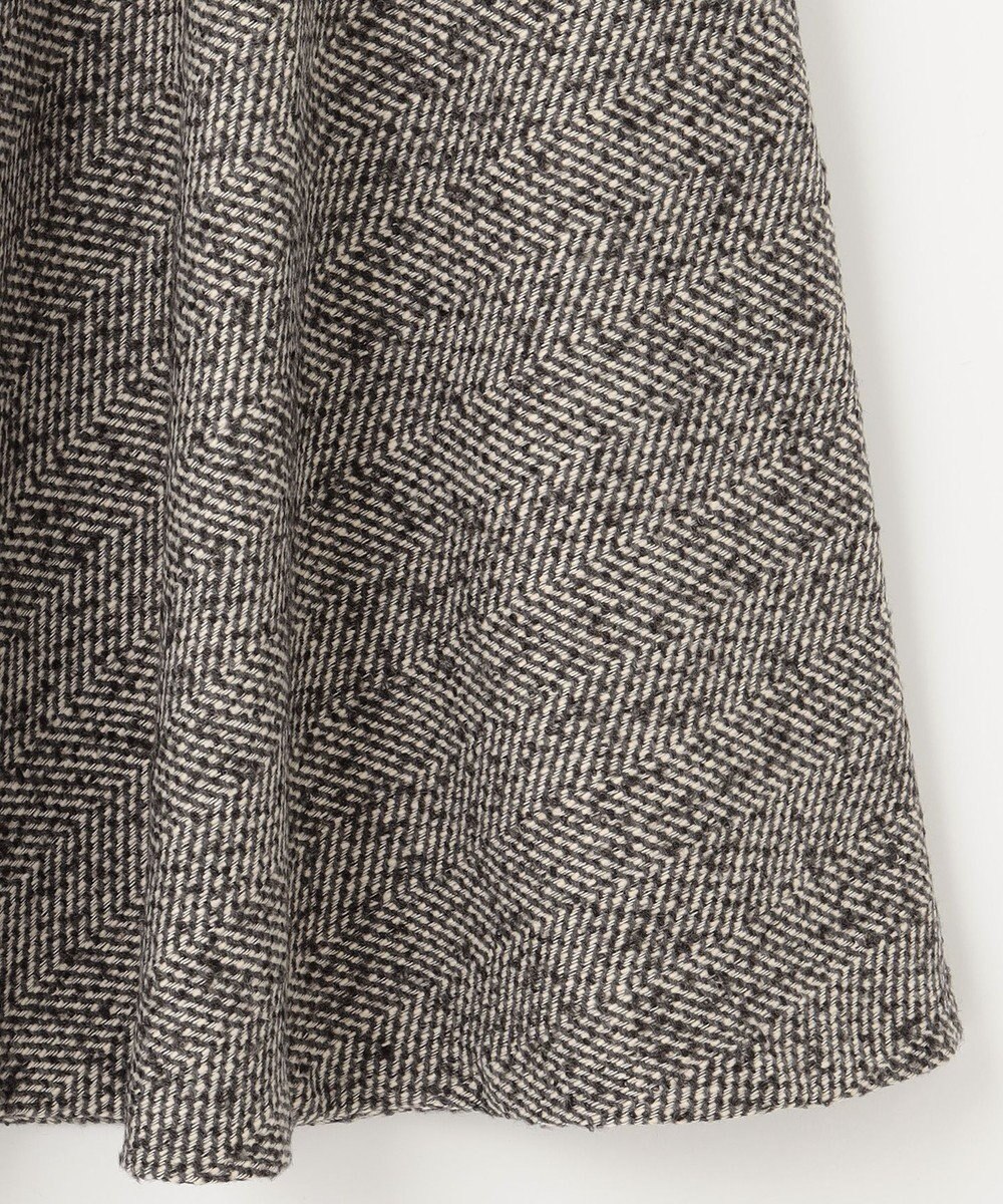 ANY 【ウエストゴム】ループツイードヘリンボーンフレアスカート 