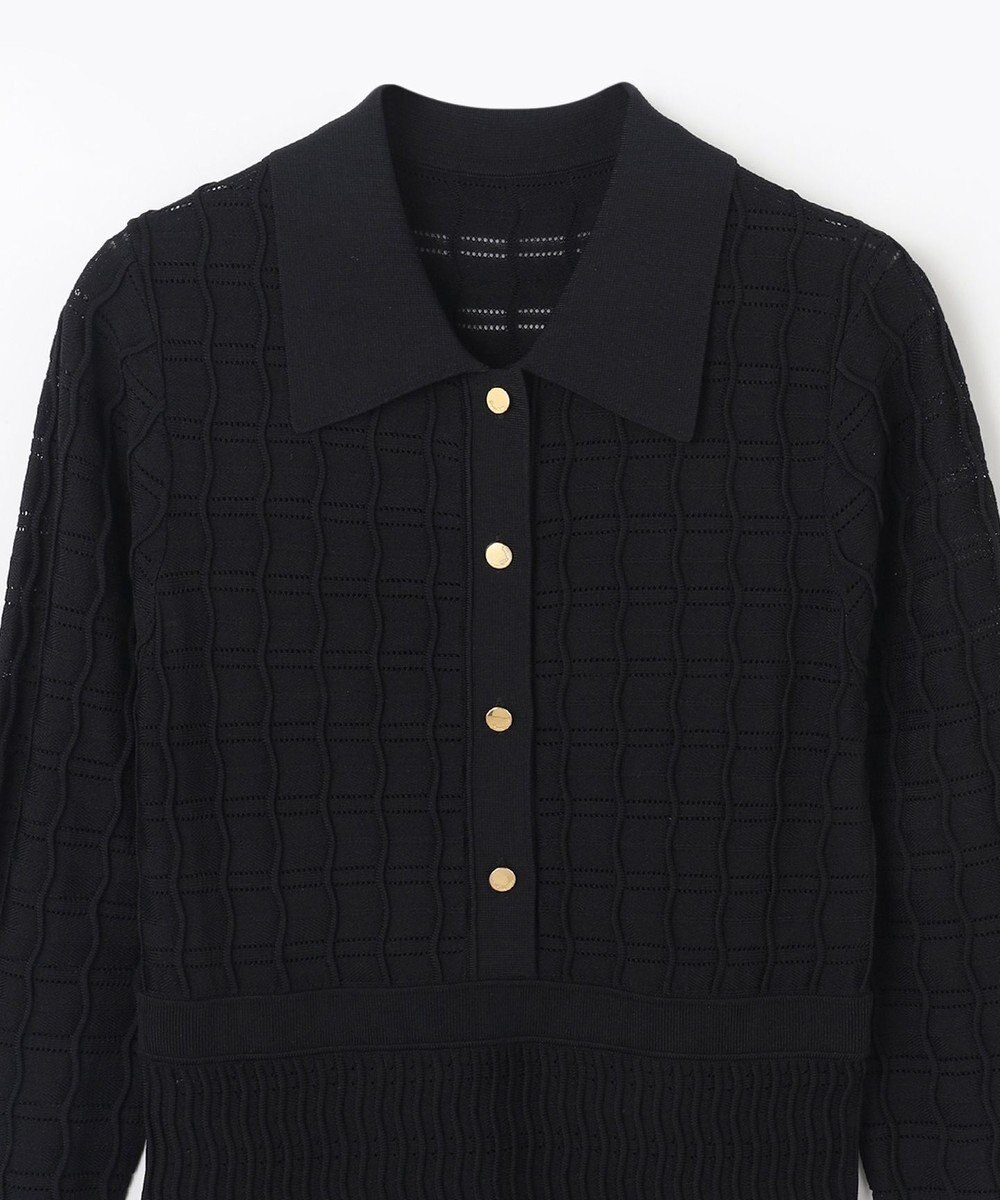 GRACE CONTINENTAL ウェーブニットワンピース 