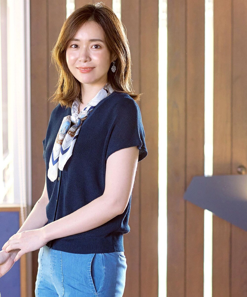 Tiaclasse 【洗える】リネンタッチカーディガン 