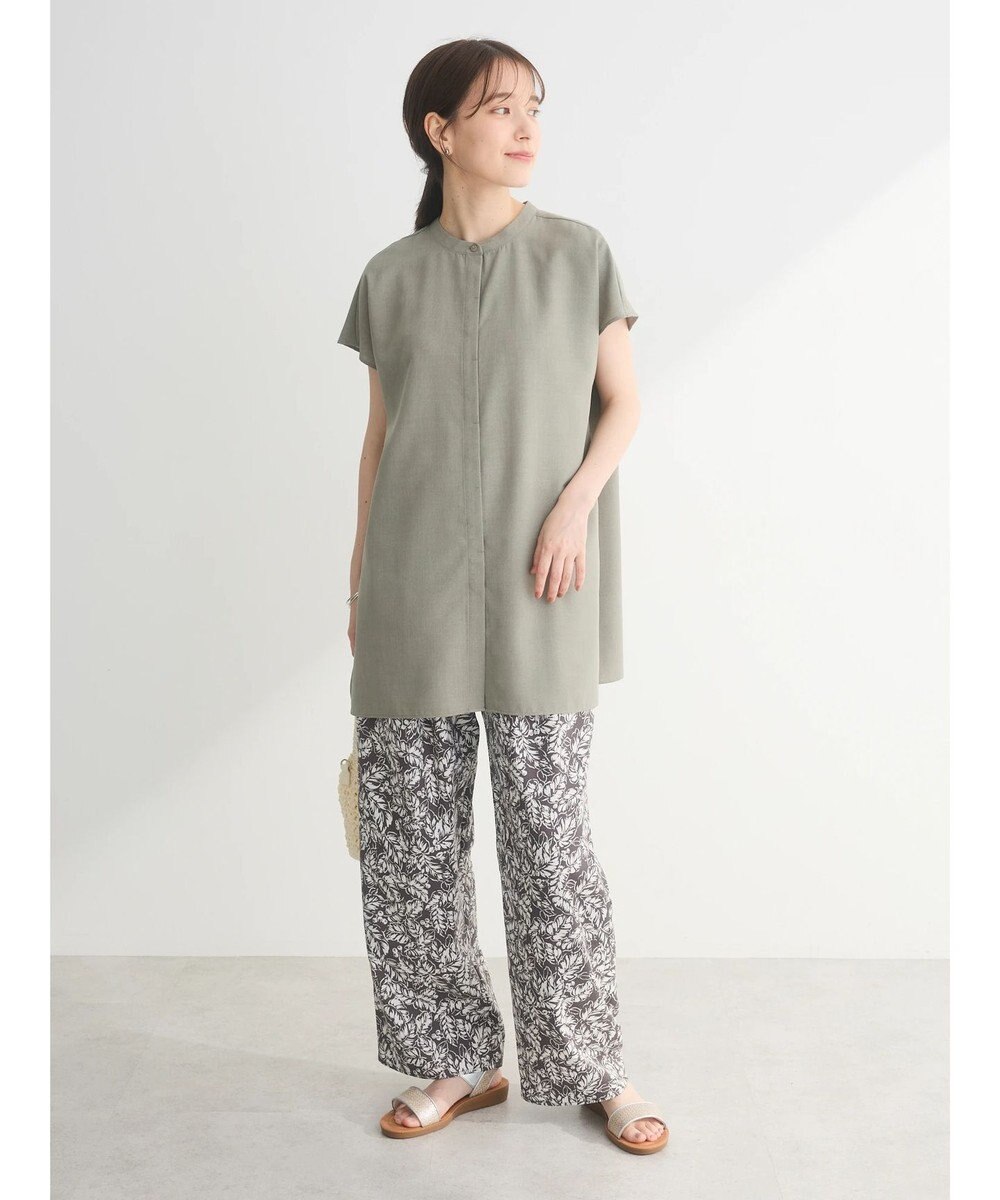 Green Parks 接触冷感　比翼ボタンチュニック 