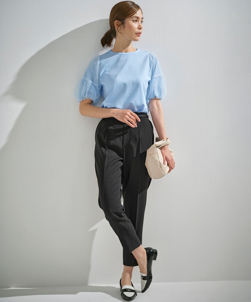 組曲 【人気につき新色追加！】チュールスリーブ カットソー 