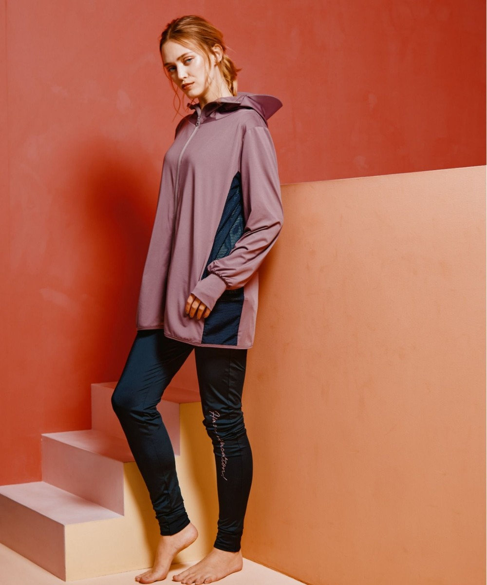 San-ai Resort（三愛水着楽園） 【UPF50＋】　WEB限定　つば付きラッシュ・レギンスセット　M・L　　【San-ai Resort（サンアイリゾート）】 