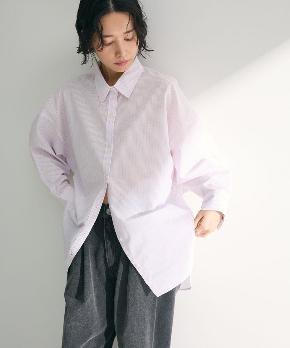 Green Parks イージーケアストライプシャツ 