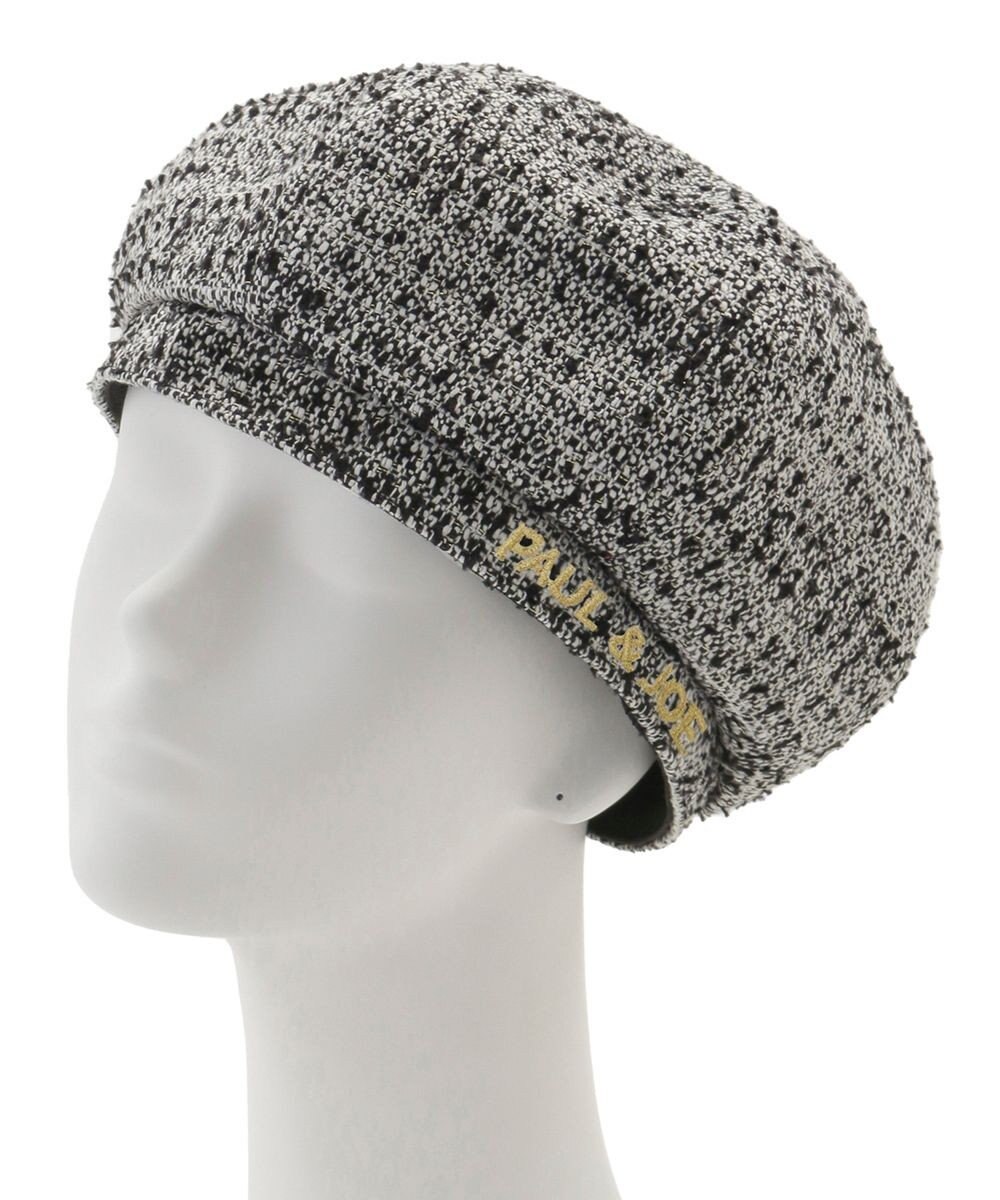 MOONBAT PAUL & JOE ACCESSOIRES ロゴ刺繍ツイードベレー 