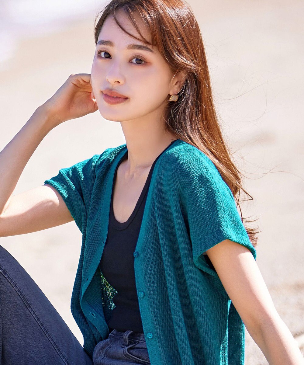 Tiaclasse 【洗える】リネンタッチカーディガン 