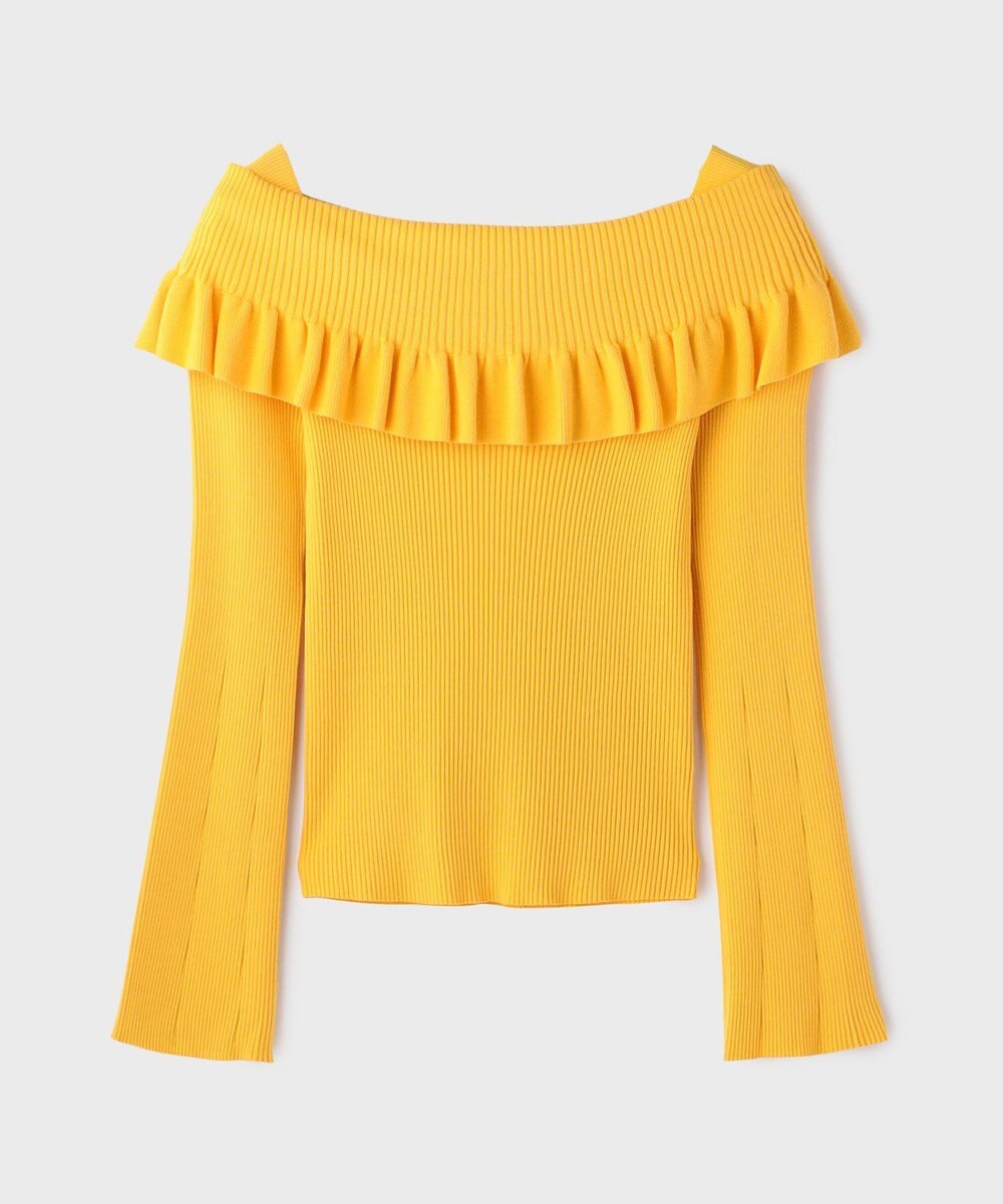 GRACE CONTINENTAL オフショルフリルニットトップ 