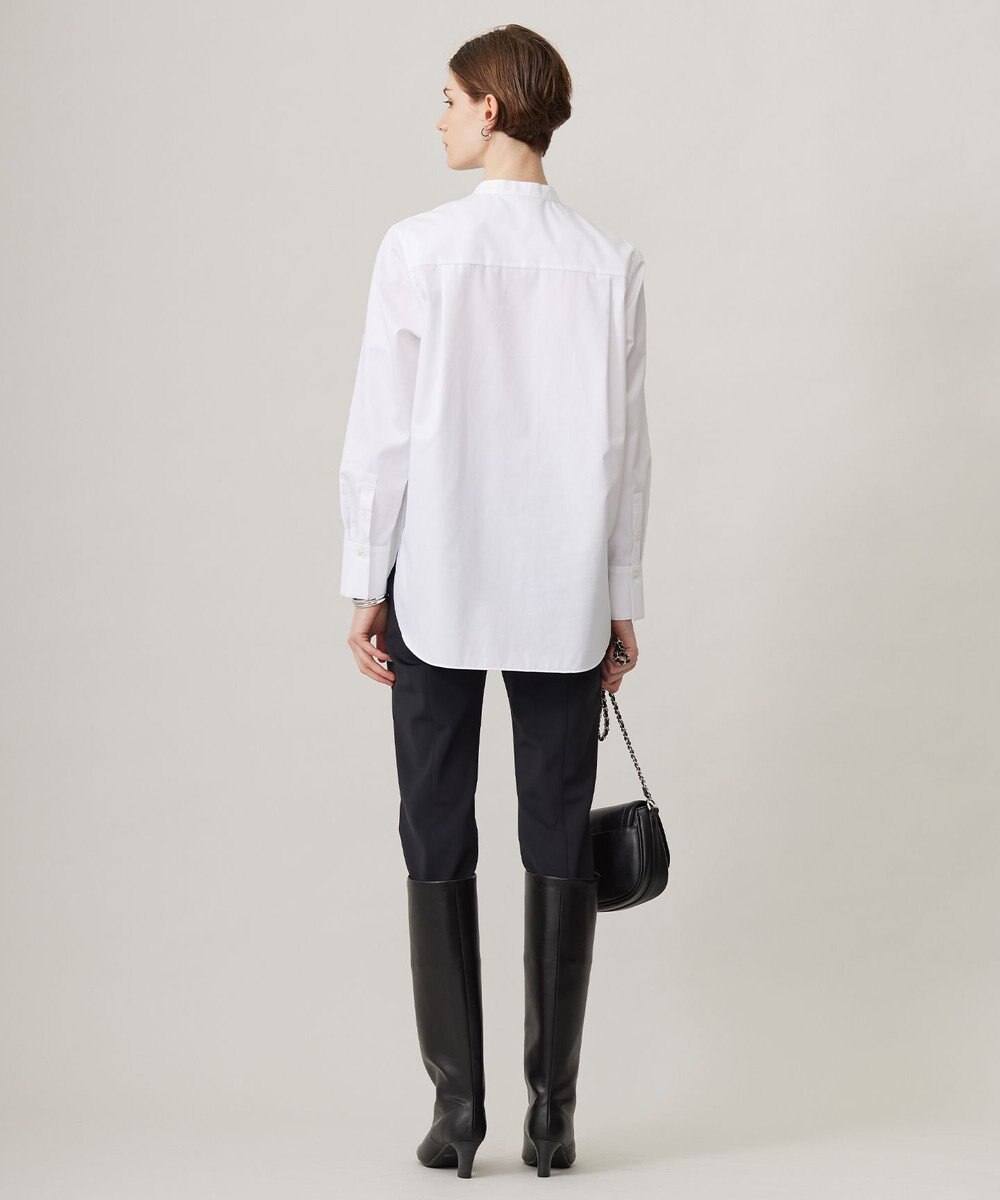 ICB 【洗える】 コットンサテンシャーティング シャツ 