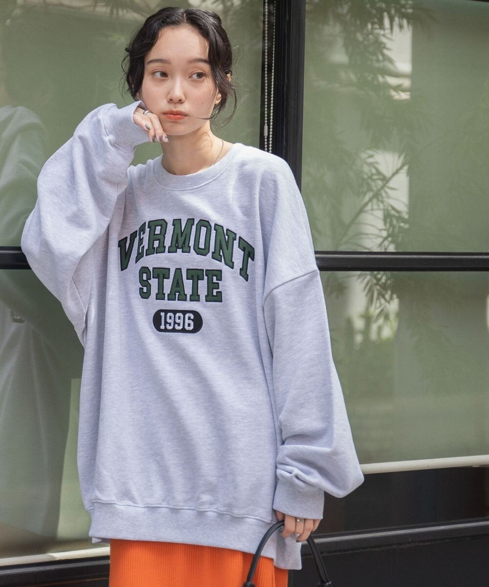 WEGO ヘビーウエイト刺繍グラフィックプルオーバー 