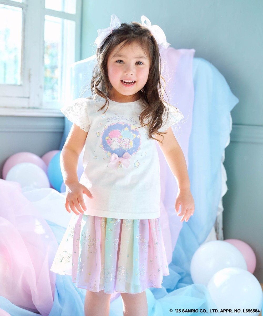 ANY KIDS 【any FAM× リトルツインスターズ 】キキ＆ララ 袖レースTシャツ 