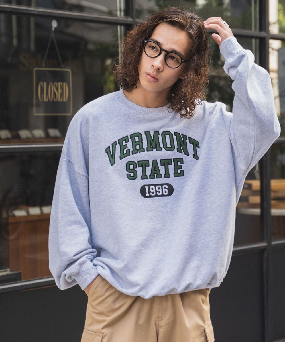 WEGO ヘビーウエイト刺繍グラフィックプルオーバー 