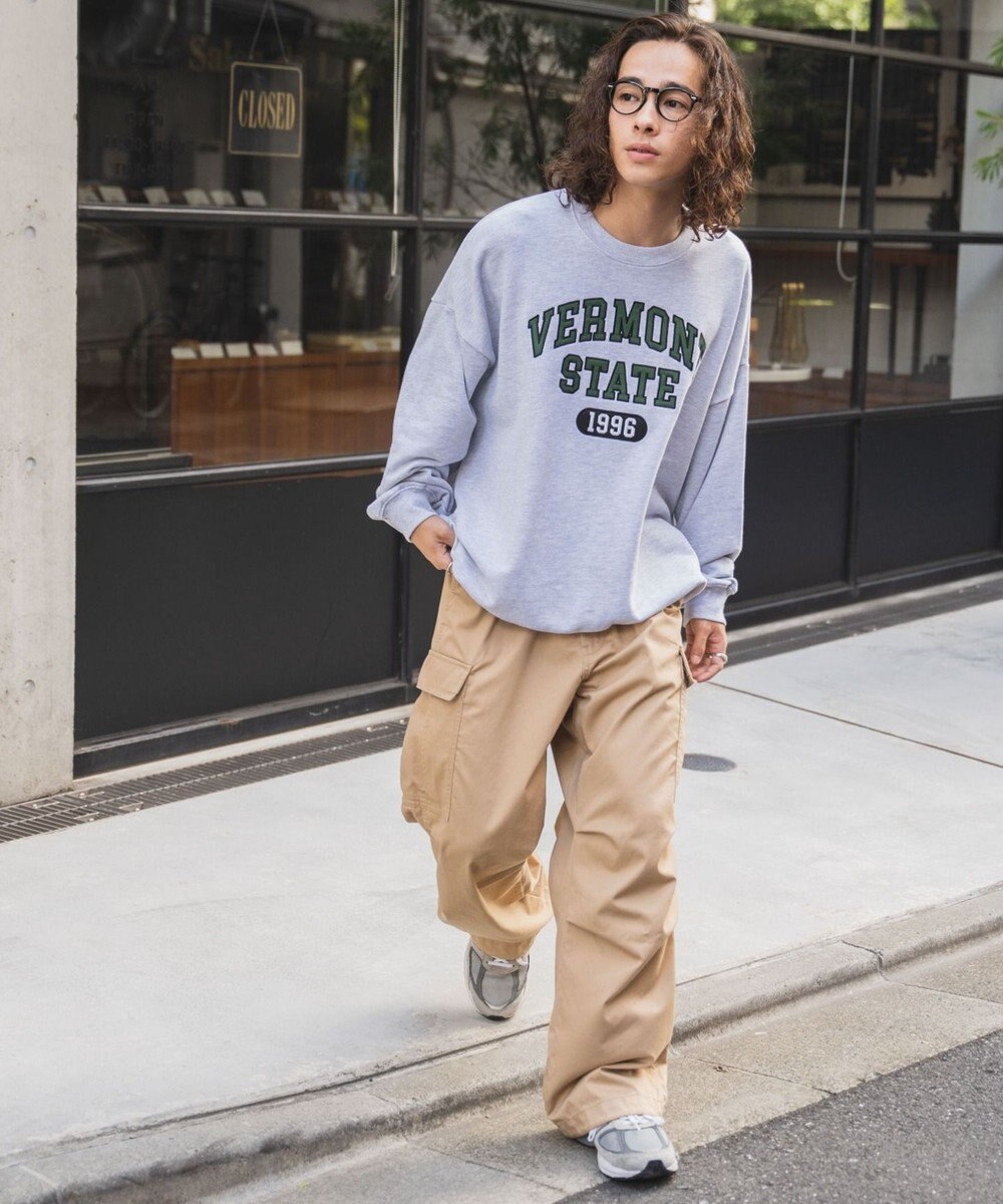 WEGO ヘビーウエイト刺繍グラフィックプルオーバー 