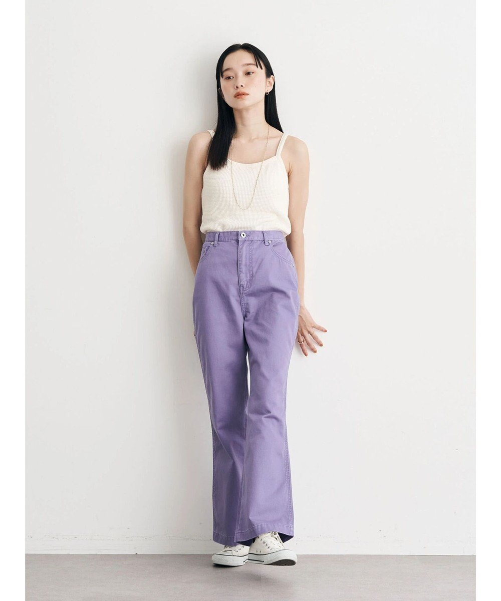 earth music&ecology カラーフレアパンツ 