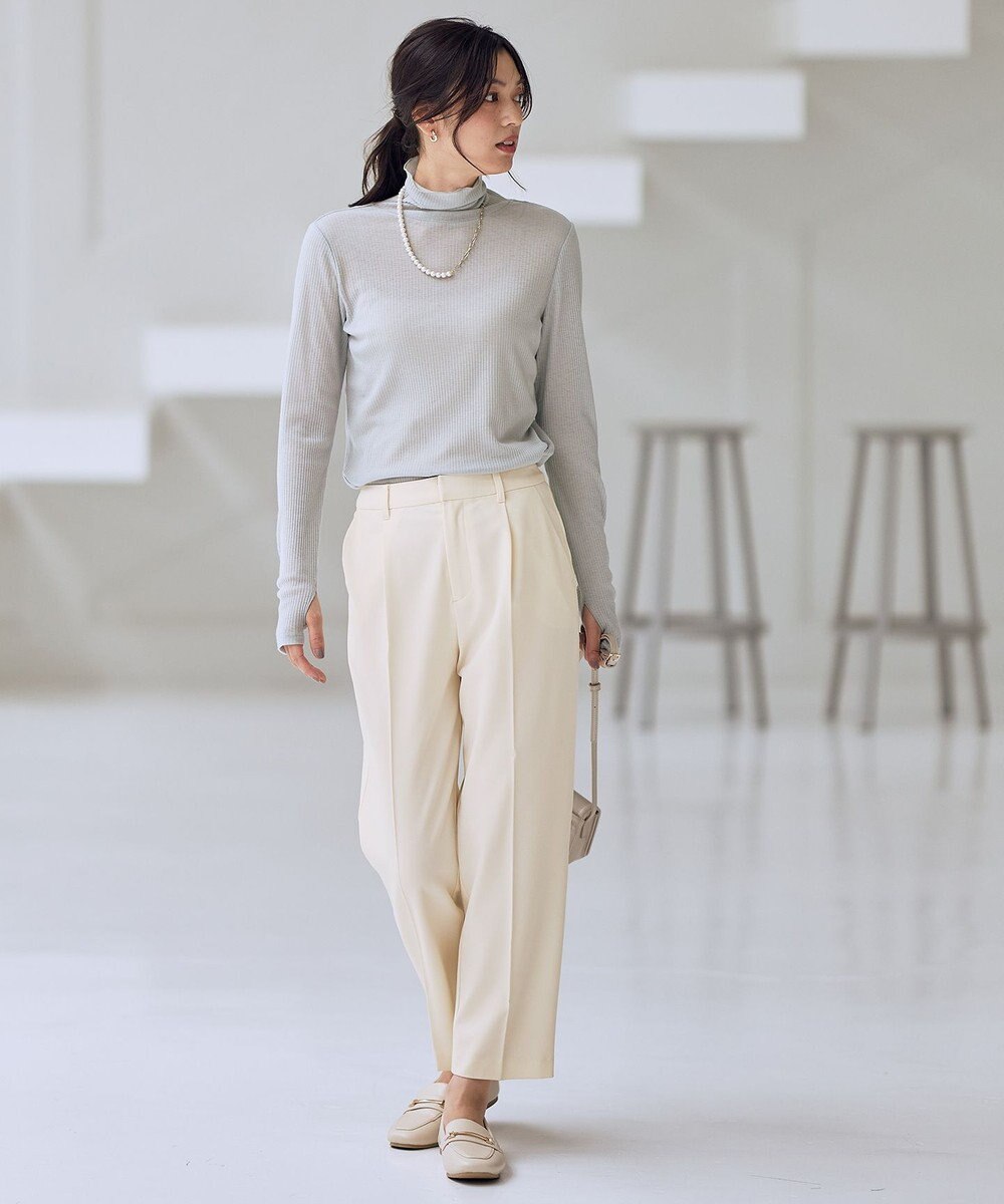 ANY L 【裏起毛/ウエストゴム】ウォームテーパードパンツ 