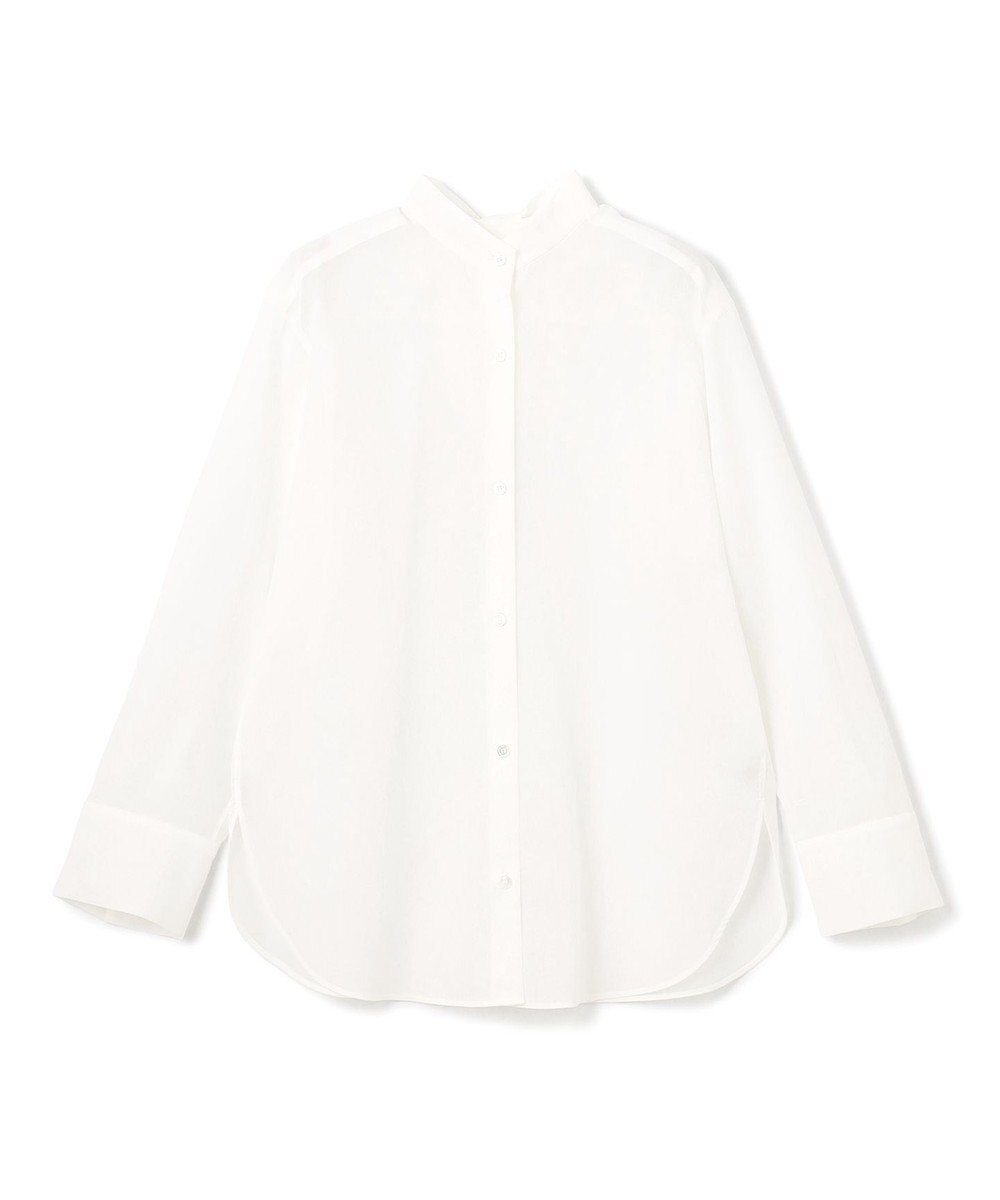 BEIGE， 【洗える】PLUMERIA / コットンシアーバックボウタイブラウス 