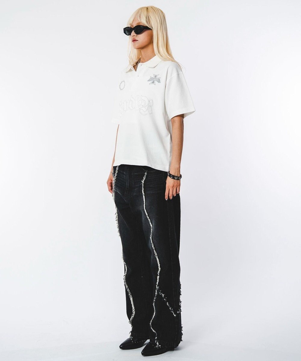 WEGO 【ユニセックス着用ITEM】ブリーチグラフィックポロシャツ（SS） 