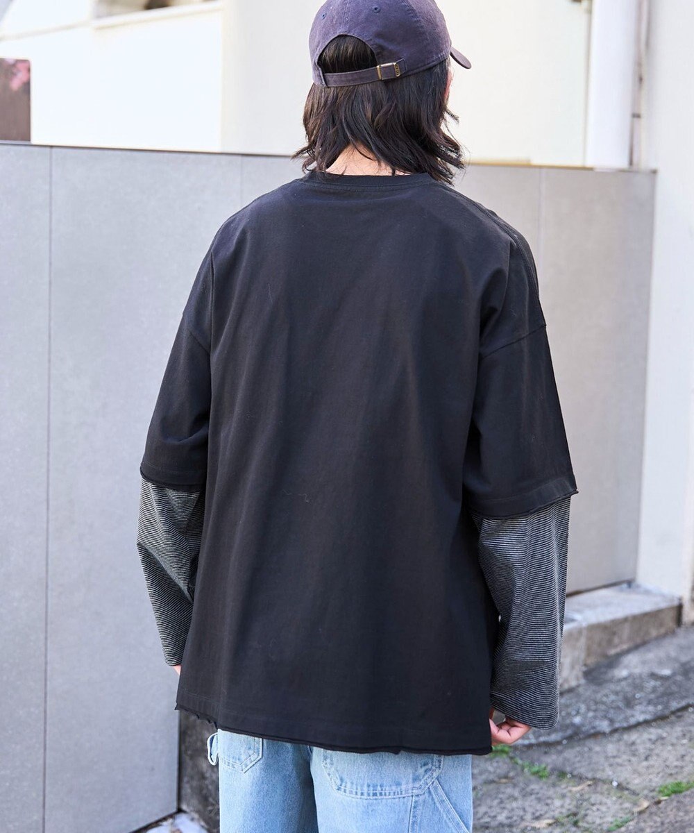 WEGO フェイクレイヤードグラフィックT（LS） 