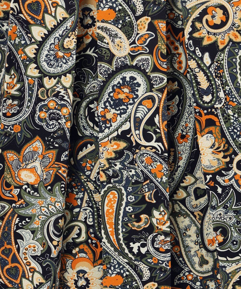 J.PRESS YORK STREET 【WOMEN】ペイズリーワイドプリーツ スカート 