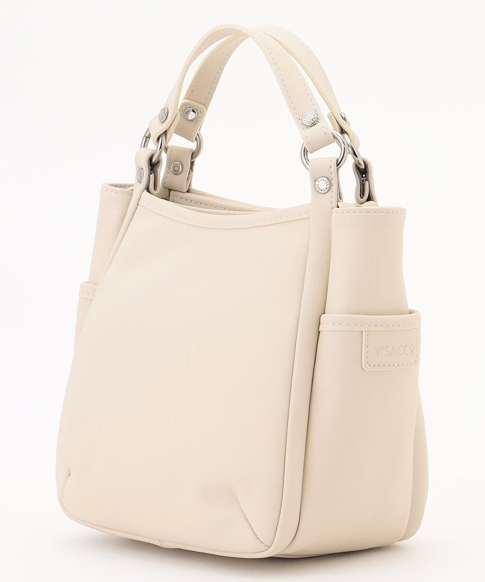 Y'SACCS カウレザー スクエア2wayミニトート 