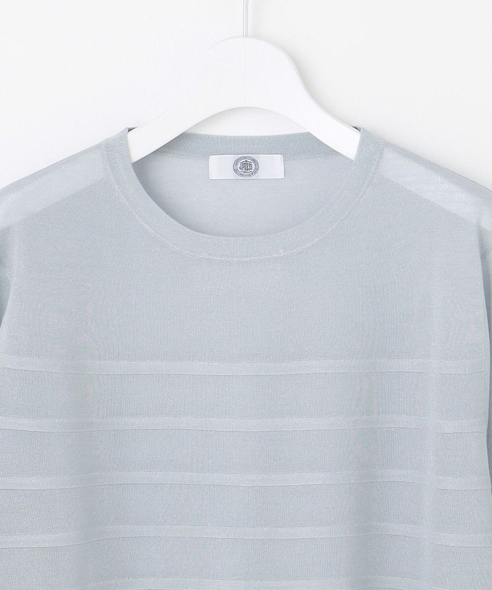 J.PRESS LADIES 【WEB限定・洗える】Vis/Peスパーク シアー ボーダー ニット 