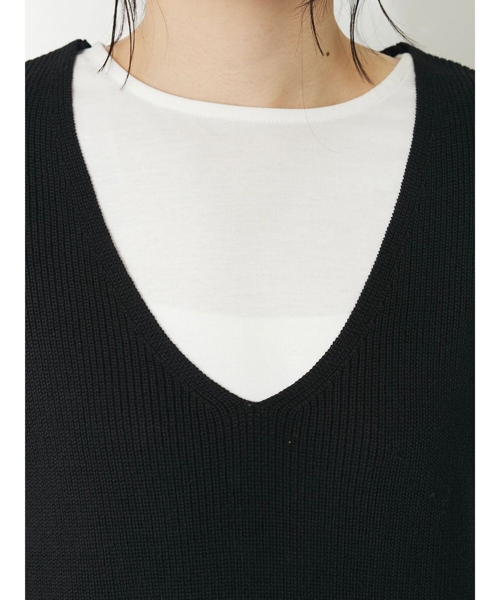 CRAFT STANDARD BOUTIQUE 【２点セット】片畦ニットベスト＋ロンＴＥＥ 