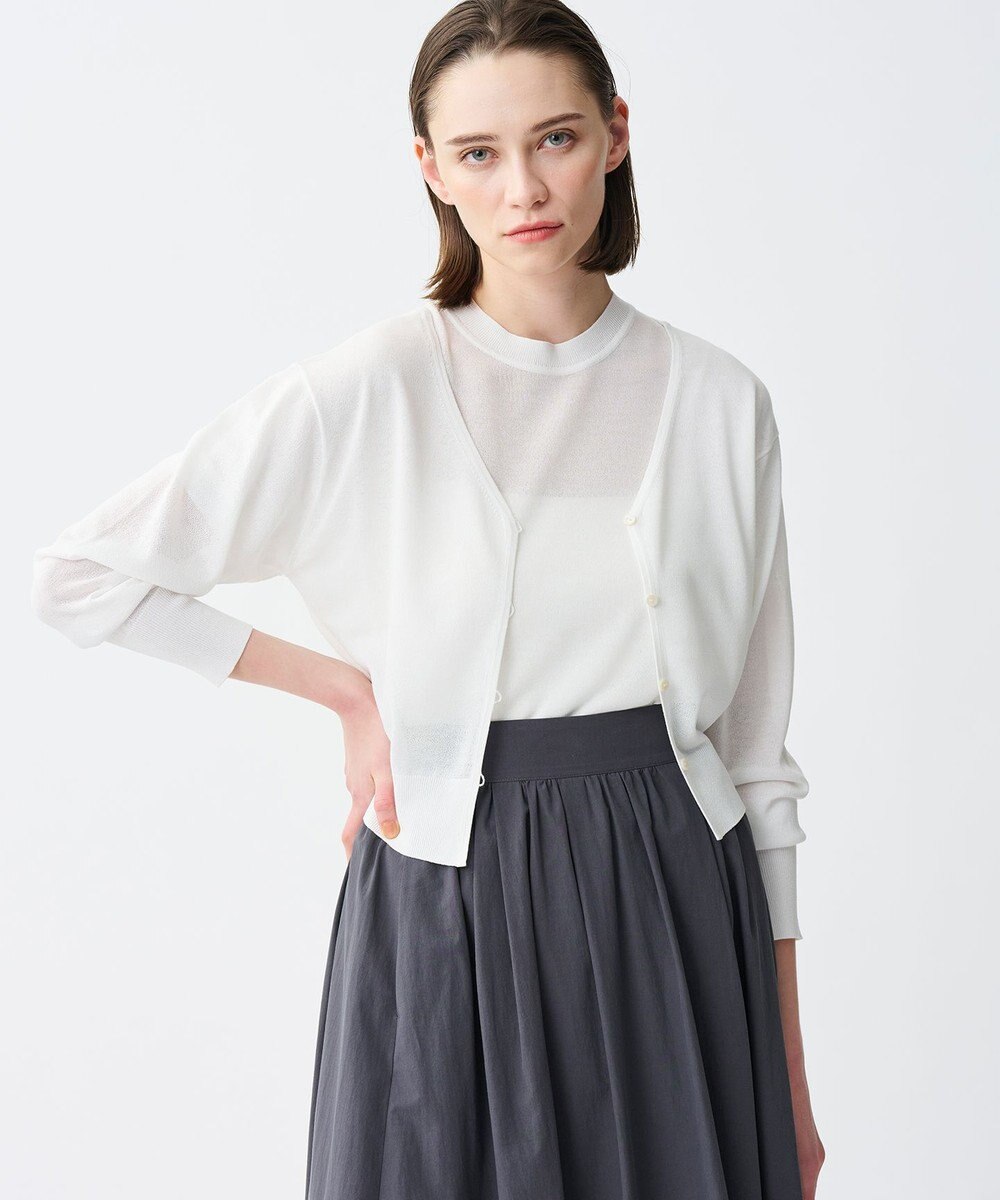 uncrave シアーニット 2WAYカーディガン 