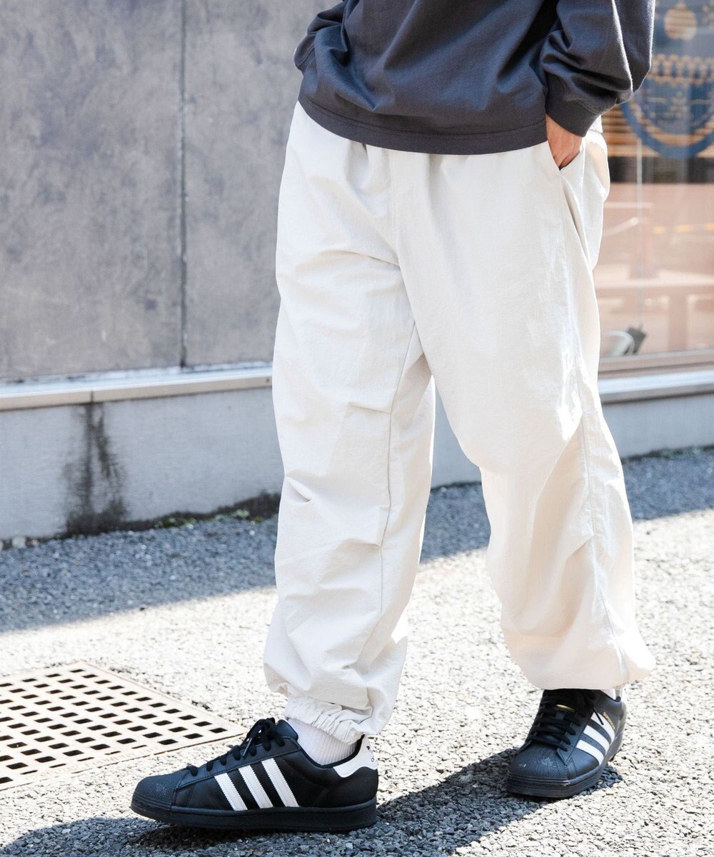 WEGO 【ウエストゴム/手洗い可】ナイロン　トラックパンツ 