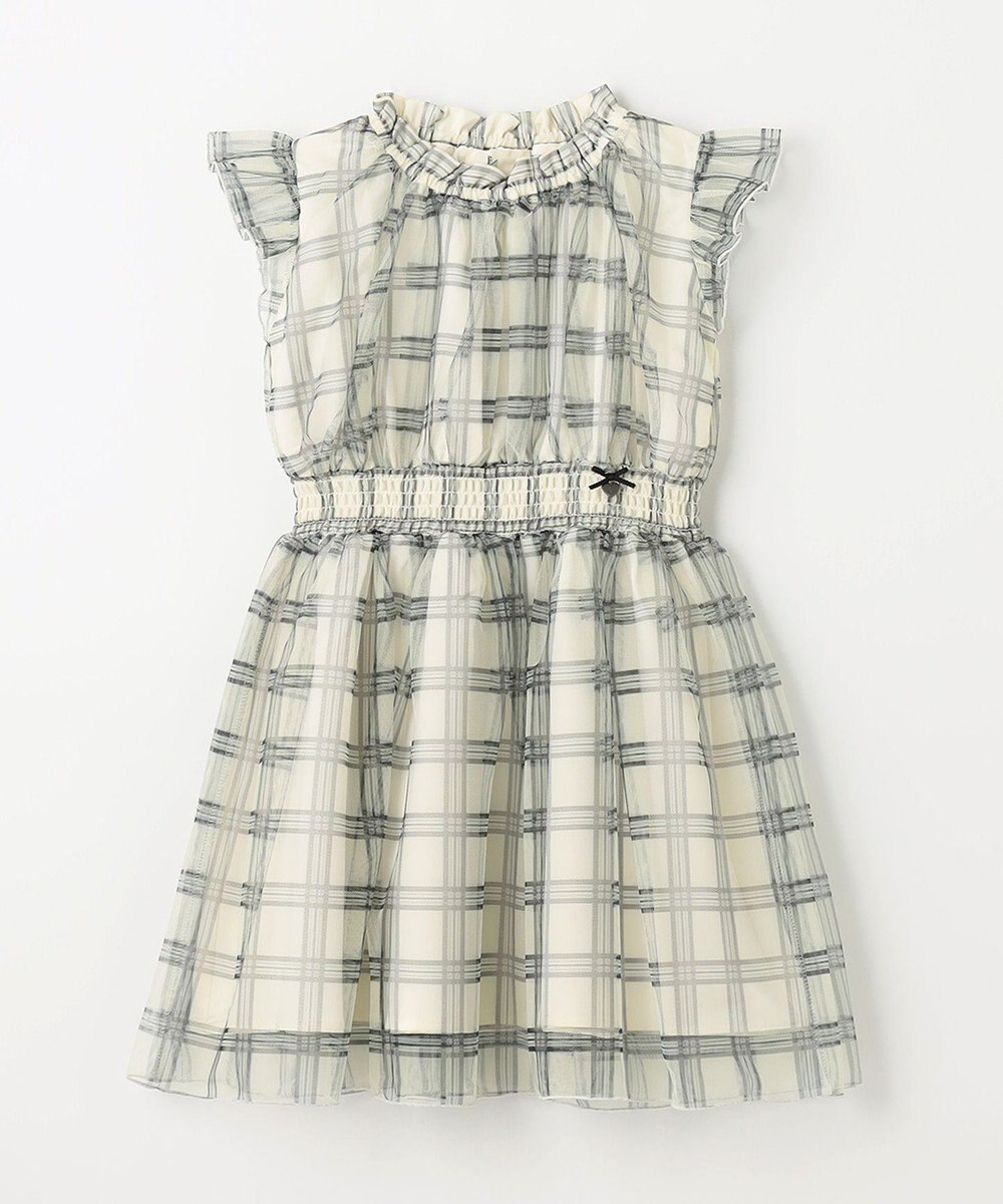 組曲 KIDS 【110-140cm】ノエルチェックチュール ワンピース 
