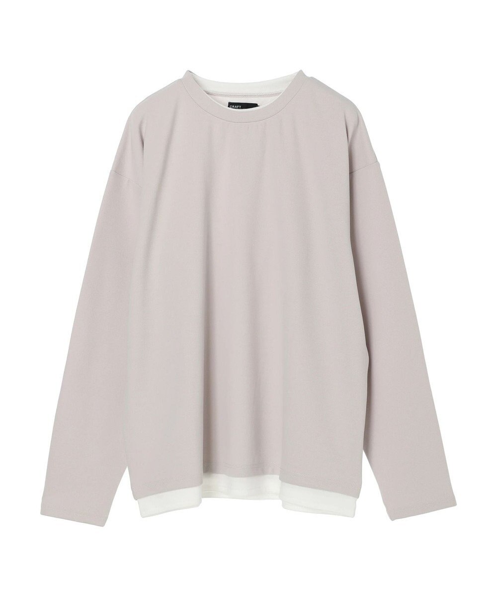 CRAFT STANDARD BOUTIQUE 梨地カットフェイクレイヤードＬ／Ｓ　ＴＥＥ 