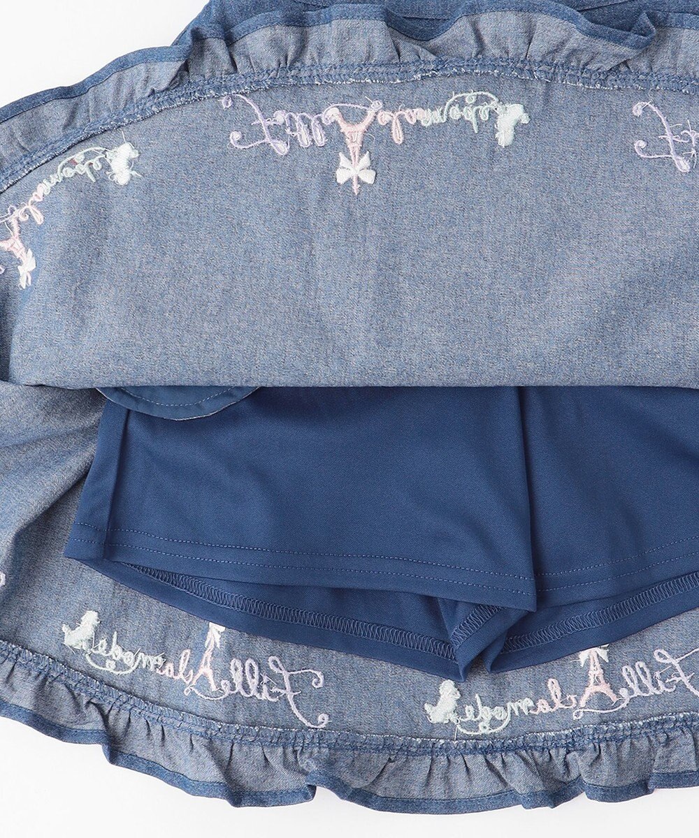 ANY KIDS 裾 ロゴ刺繍 スカパン 