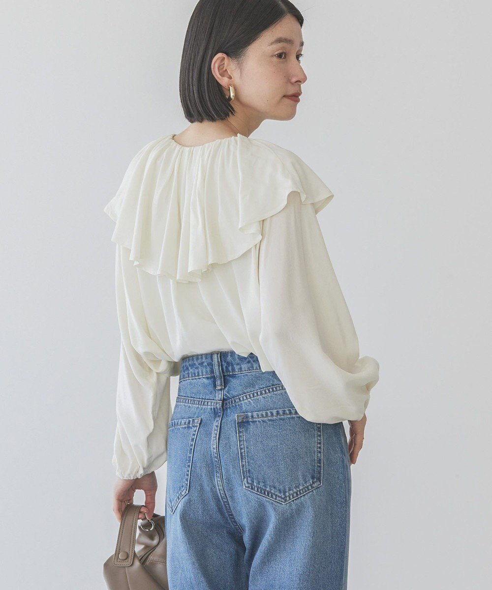 AMERICAN HOLIC サラックール衿フリルラグランブラウス 