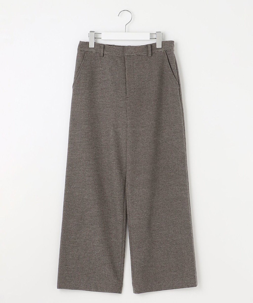 J.PRESS LADIES 【洗える】チェルビック チェック セミワイド パンツ 