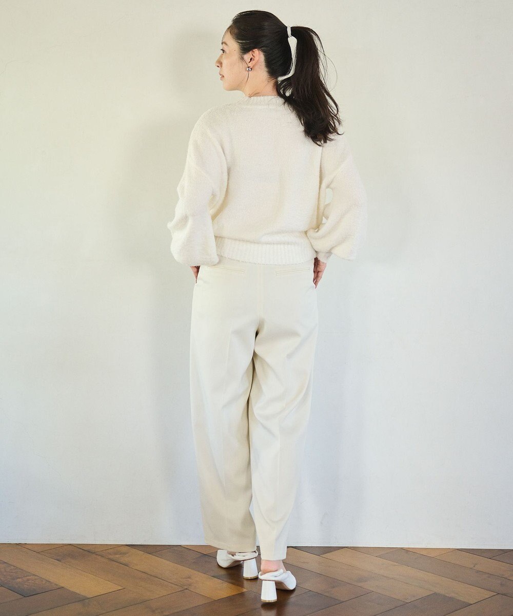 #Newans 【洗える】クロップドバルーンボリュームスリーブニット 