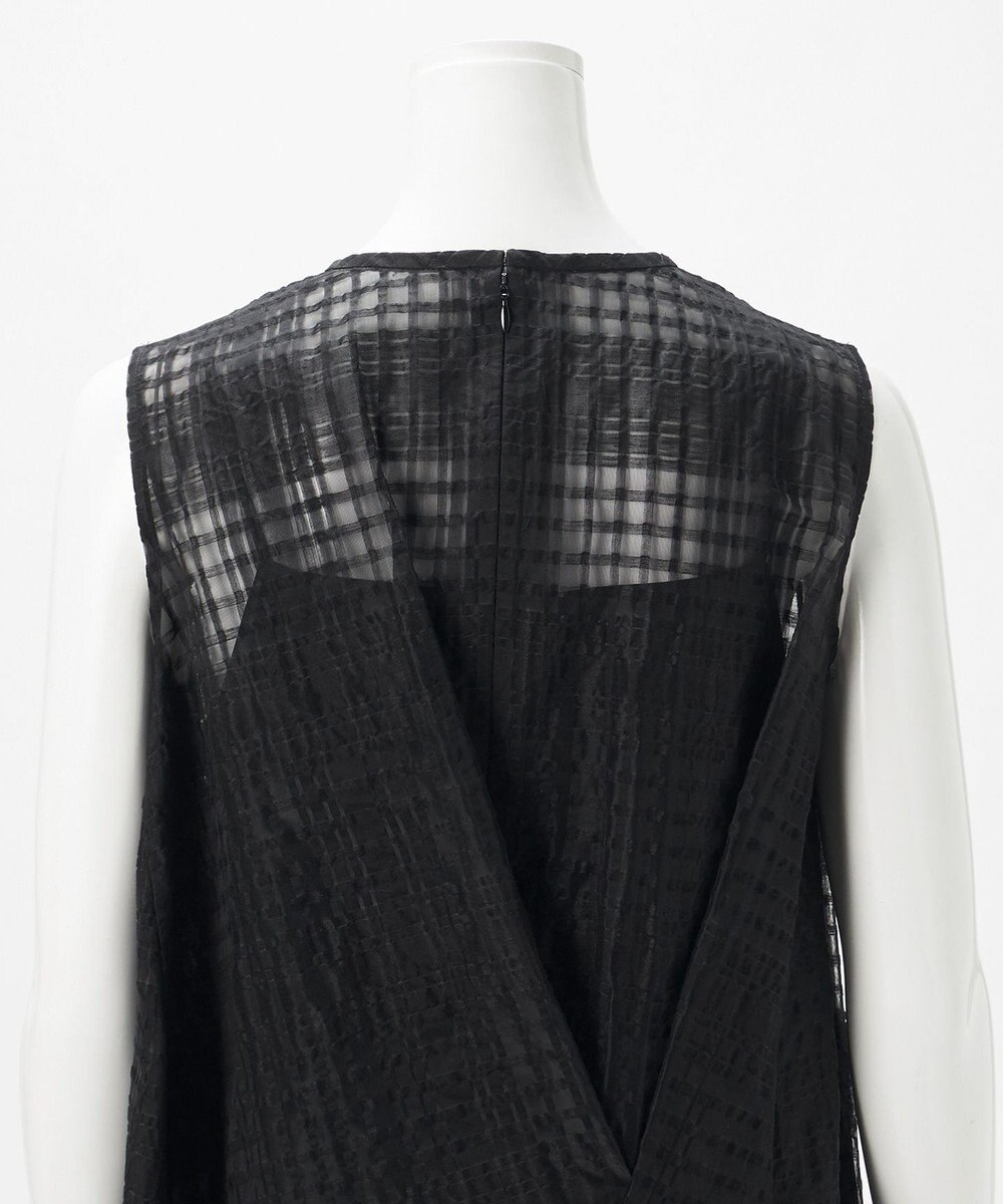 23区 【エステータ】シャドーチェック アシンメトリー ワンピース 