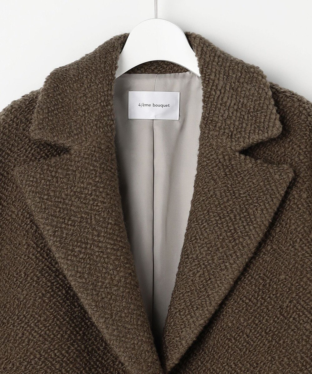 自由区 【カトリエムブーケ】manteau en relief コクーンシルエットツイードコート 