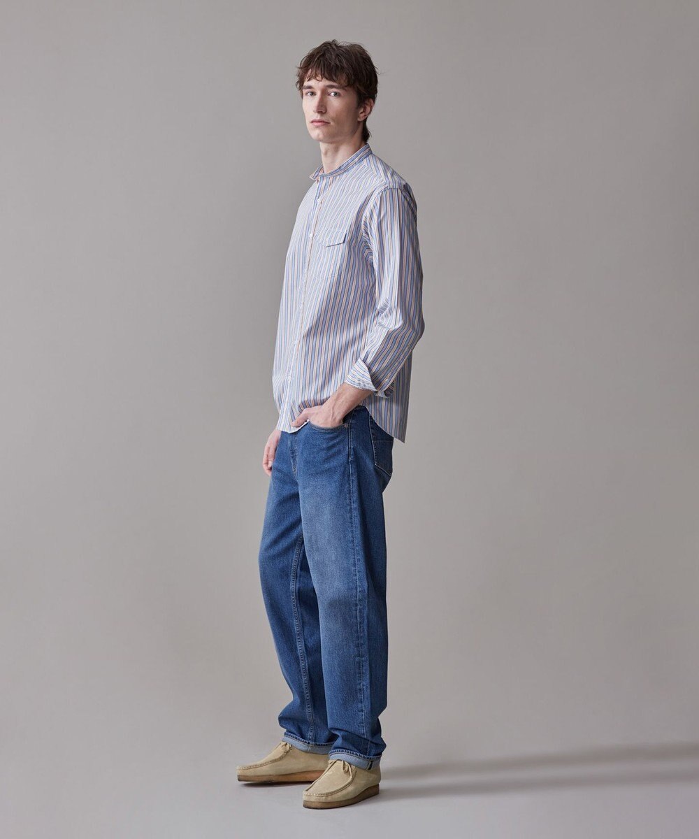 J.PRESS MEN 【SOMELOS】マルチストライプ バンドカラーシャツ 