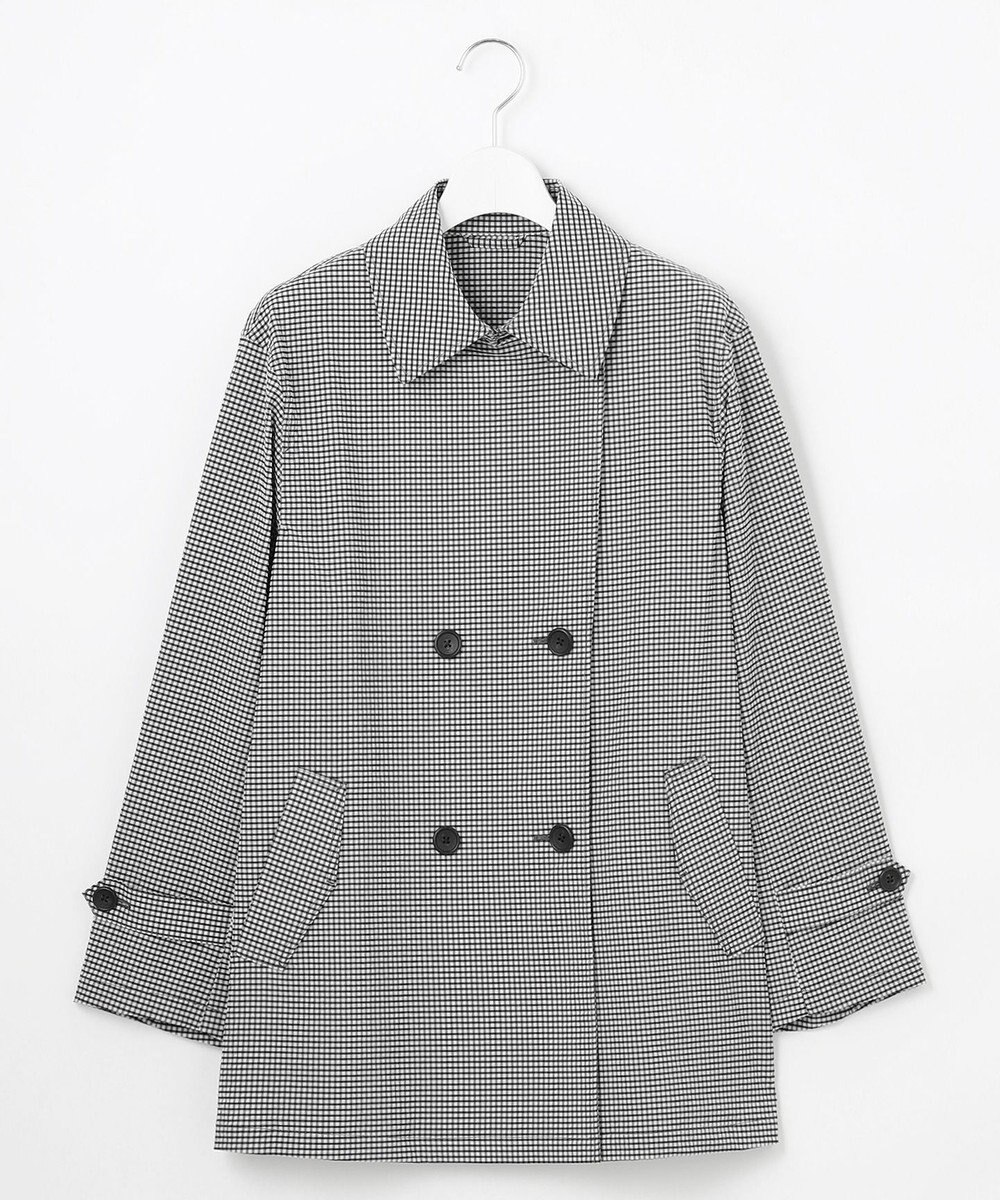 J.PRESS LADIES S 【洗える】Lightストレッチギンガム ダブル トレンチコート 