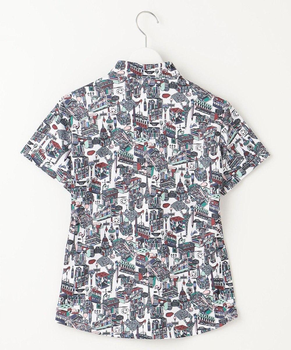 23区GOLF 【WOMEN】【吸水速乾/UVカット】パリマップ総柄ポロシャツ 