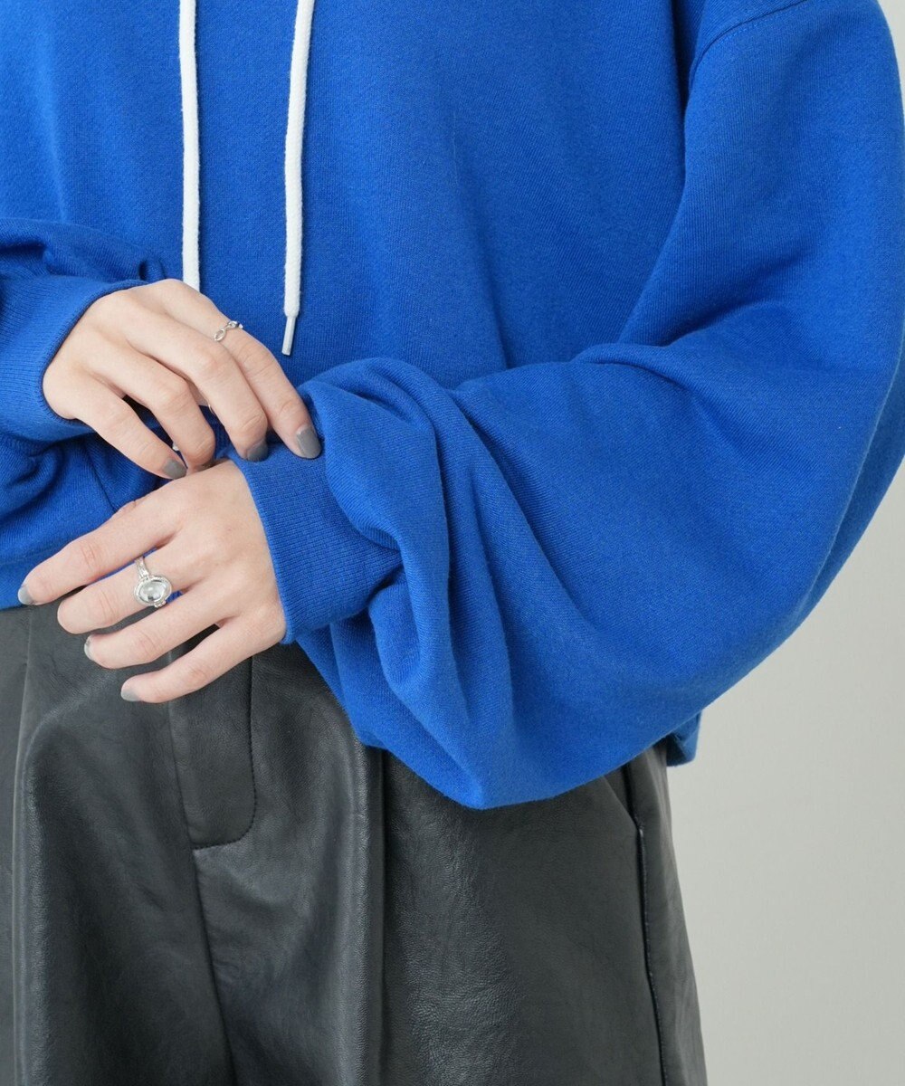 WEGO 配色ロゴデザインショートパーカー 