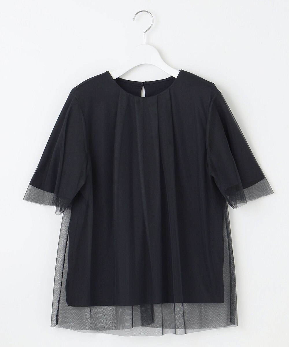 自由区 【洗える】シアーチュールプルオーバー カットソー 