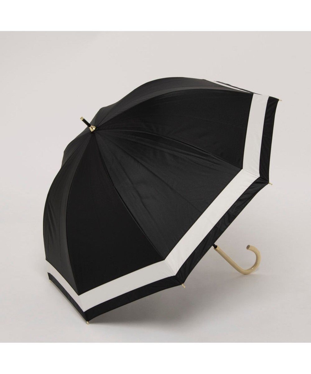 UNBILLION カシュネ cachenez / 【晴雨兼用】【日傘】UV カット率99％以上 PU切り継ぎボーダーバルーンショートパラソル 