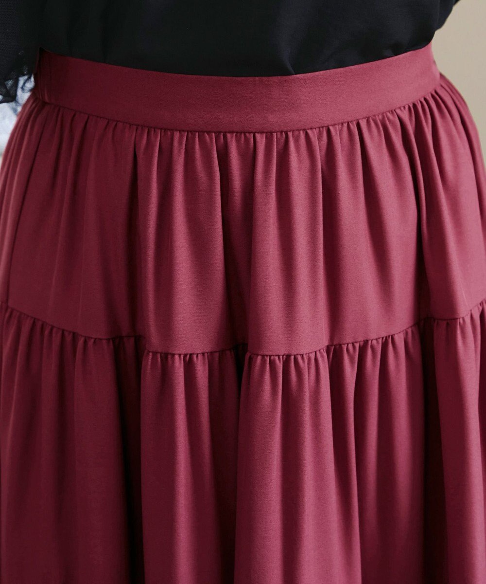 Tiaclasse 【洗える】ティアードフレアスカート 