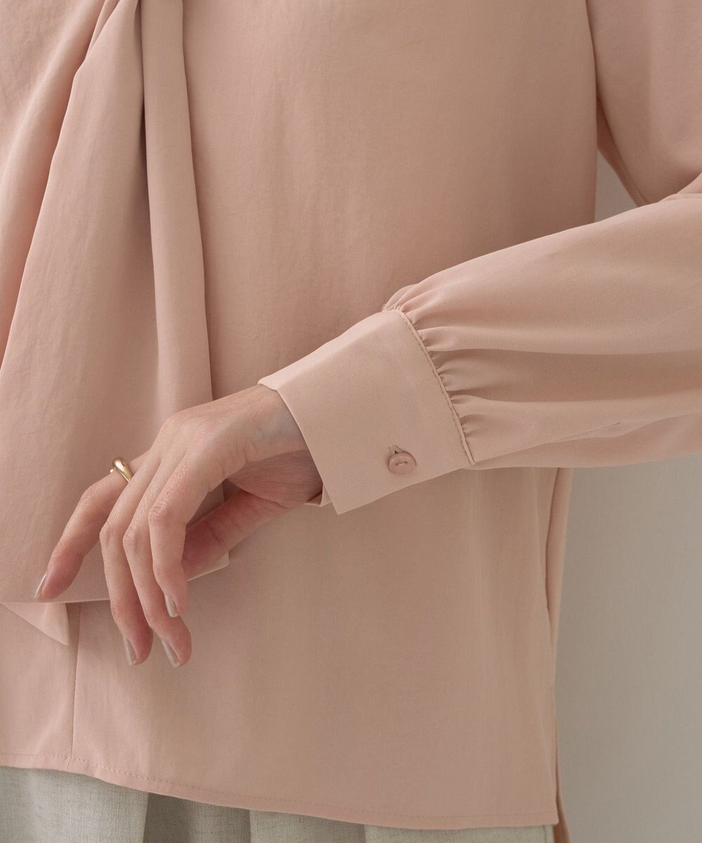 YECCA VECCA スカーフリング付きボウタイブラウス 