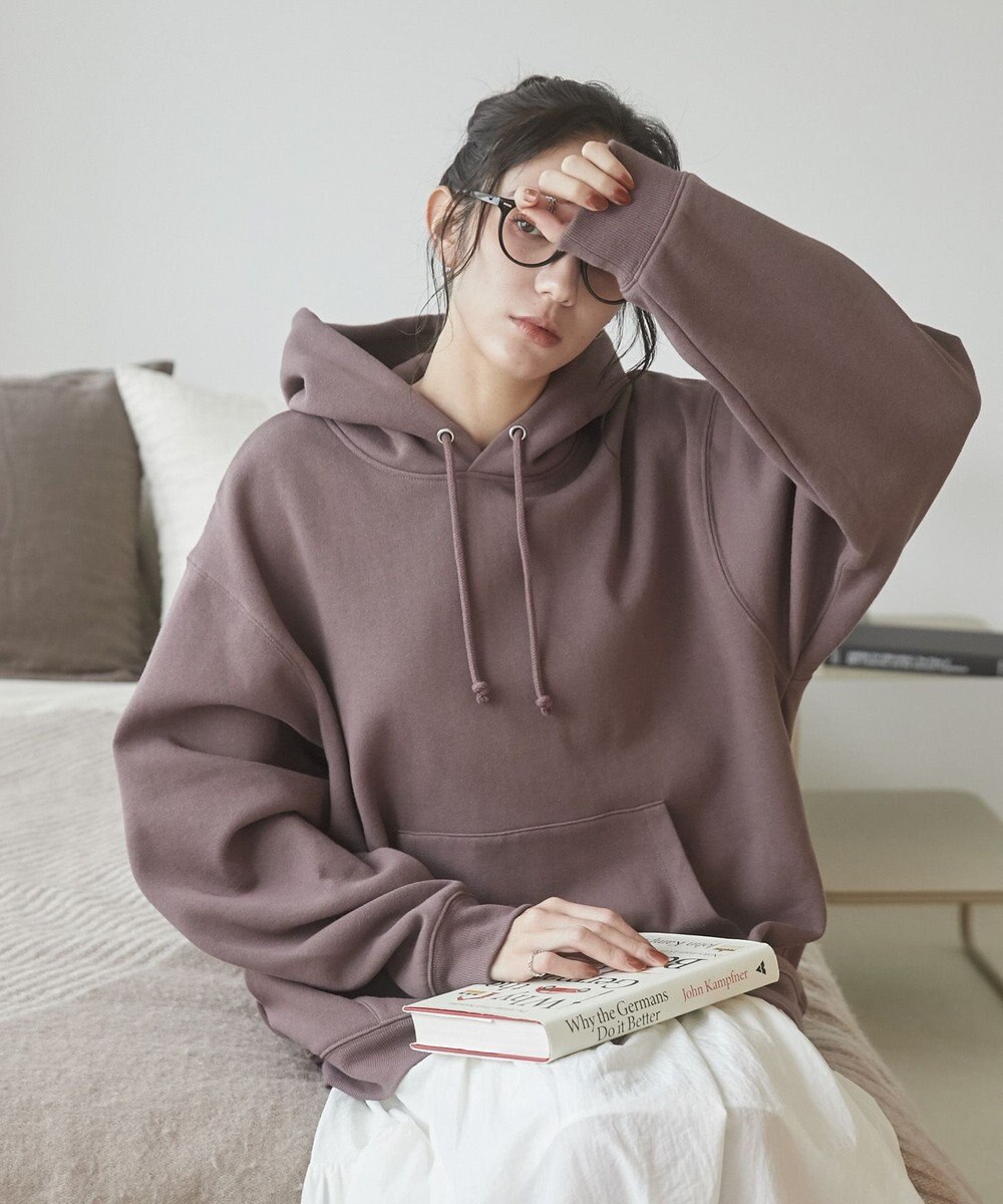 WEGO 【ユニセックス着用ITEM/裏起毛】リラックスフィットスウェットプルパーカー 