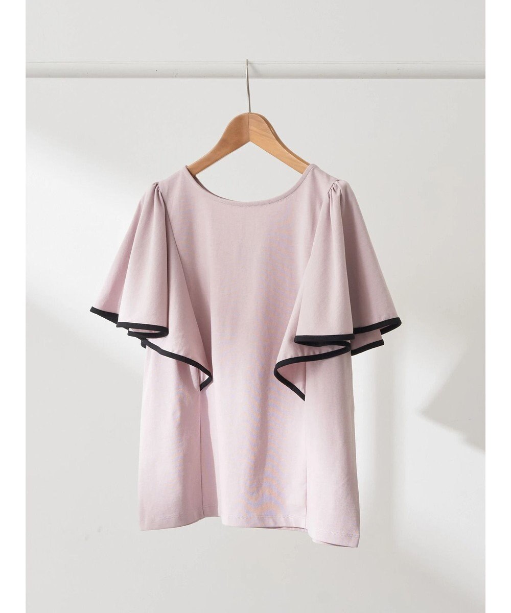 earth music&ecology パイピングフレアスリーブカットソー 